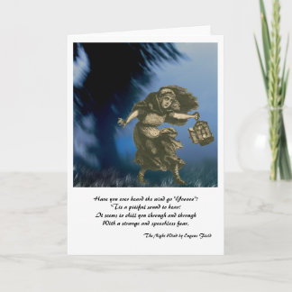 The Night Wind Halloween Fall Greeting Card