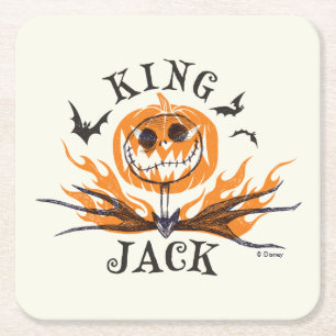 The Nightmare Before Christmas   King Jack Square Paper Coaster