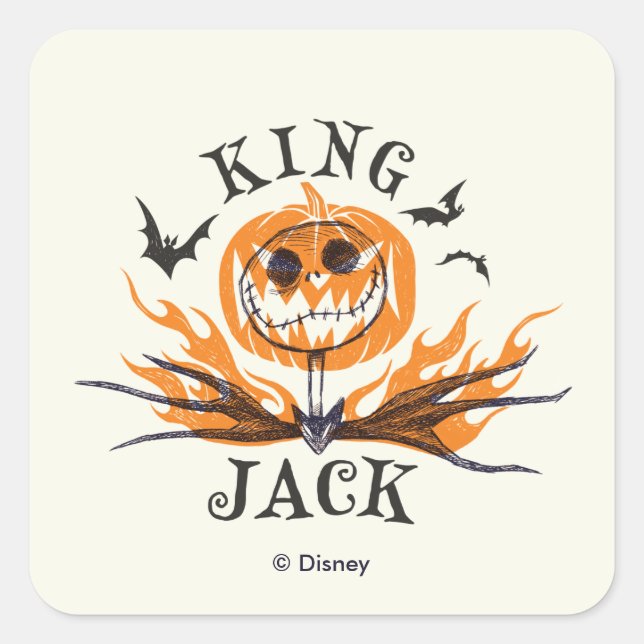 The Nightmare Before Christmas | King Jack Square Sticker (Front)