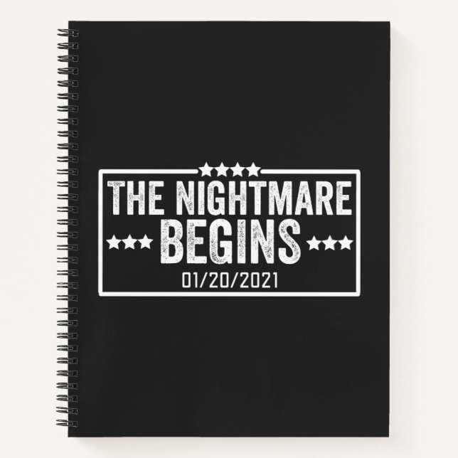 the nightmare begins notebook (Front)