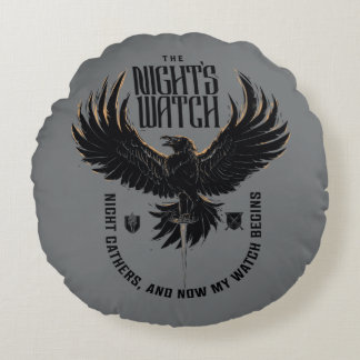 The Night's Watch Motto Round Pillow