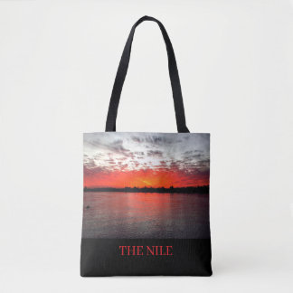 The Nile River, Dramatic Sunset. Tote Bag