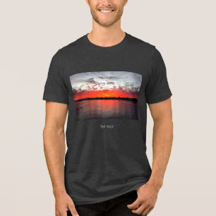 The Nile River, Dramatic Sunset. Tri-Blend Shirt