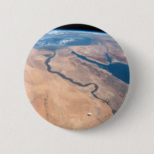 The Nile River, Red Sea And Mediterranean Sea. 2 Inch Round Button