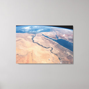 The Nile River, Red Sea And Mediterranean Sea. Canvas Print