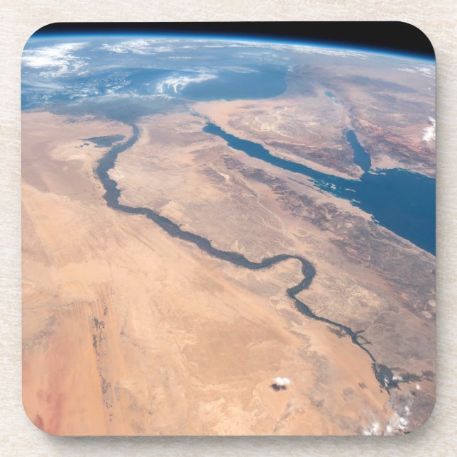 The Nile River, Red Sea And Mediterranean Sea. Coaster (Front)