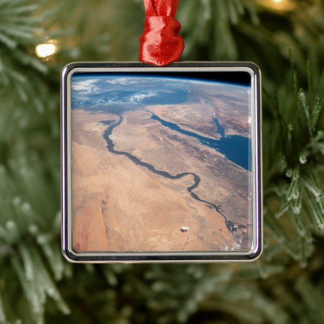 The Nile River, Red Sea And Mediterranean Sea. Metal Ornament (Tree)