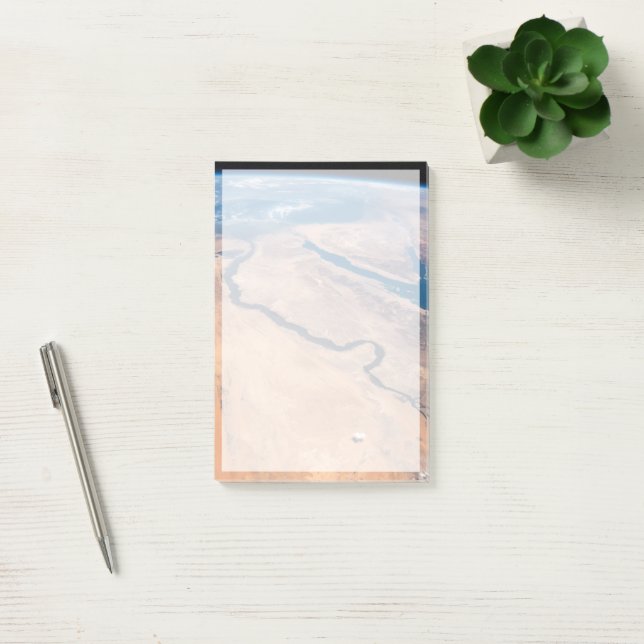 The Nile River, Red Sea And Mediterranean Sea. Post-it Notes (Office)