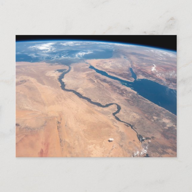 The Nile River, Red Sea And Mediterranean Sea. Postcard (Front)