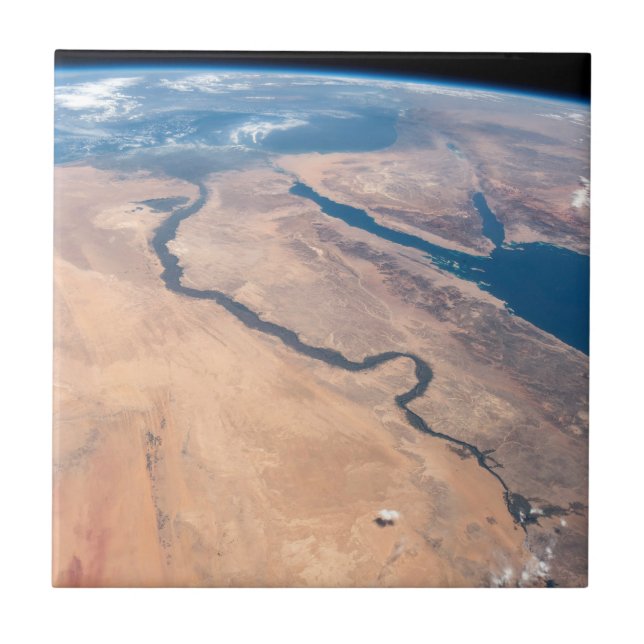 The Nile River, Red Sea And Mediterranean Sea. Tile (Front)