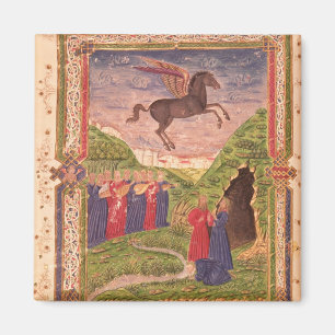 The nine Muses playing instruments Magnet