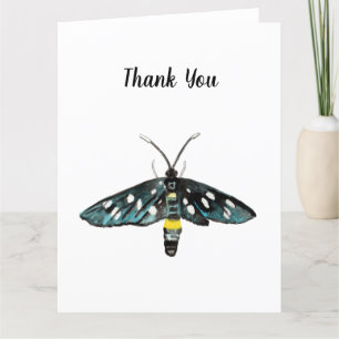 The Nine-Spotted Moth Amata phegea Illustration Thank You Card