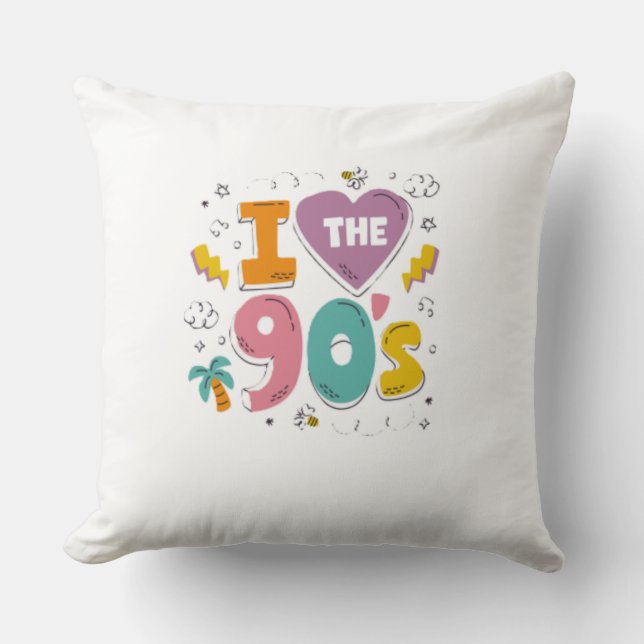 The Nineties ;90s  Throw Pillow (Front)