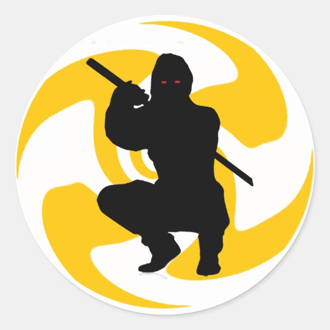 THE NINJA CREED CLASSIC ROUND STICKER (Front)