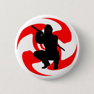 THE NINJA STRIKES 2 INCH ROUND BUTTON