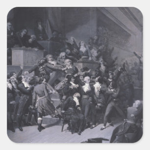 The Ninth Thermidor, c.1840 Square Sticker