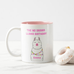 The No Drama Llama  Two-Tone Coffee Mug