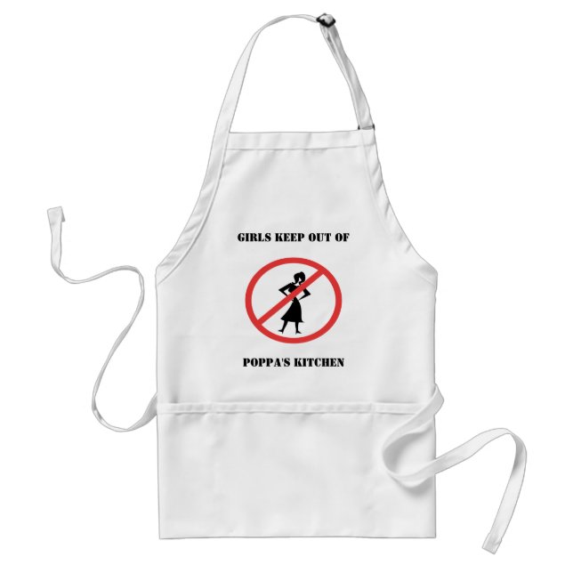 The no symbol pictogram No Girls Allowed Standard Apron (Front)