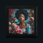 The Nobles: Empress Belinzia Gift Box<br><div class="desc">The genre of African American art you're describing could be a vibrant and regal representation of historical figures adorned in imperial clothing, set against a backdrop of diverse and colourful flowers. This artistic expression captures a rich tapestry of cultural heritage, celebrating the majestic history of African royalty and noble bloodlines....</div>