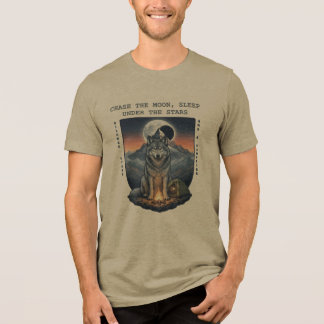 The Nocturnal Guardian: Customize Wolf Midnight Tri-Blend Shirt