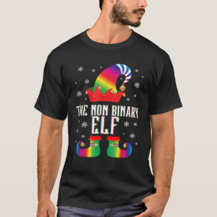 The Non Binary Elf Matching Family Group Xmas LGBT T-Shirt