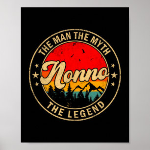 The Nonno Myth Legend Vintage Retro Poster