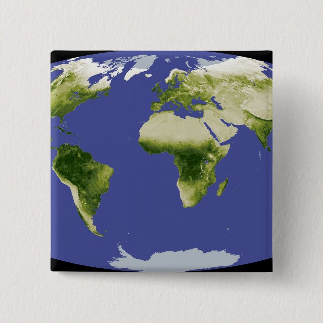 The Normalized Difference Vegetation Index 2 Inch Square Button (Front)