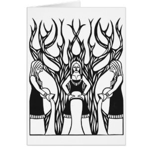"The Norns" papercut design by Jennifer Kuhns