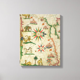 The North African Coast, from a nautical atlas Canvas Print