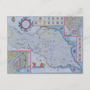 The North and East Ridings of Yorkshire Postcard