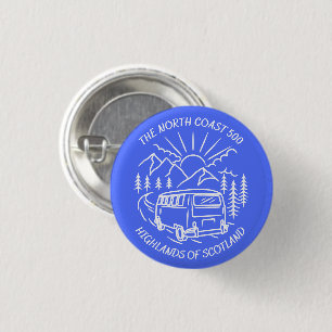 The North Coast 500 scotland highlands adventure 1 Inch Round Button