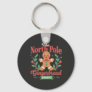 The North Pole Gingerbread Bakery Christmas  Keychain