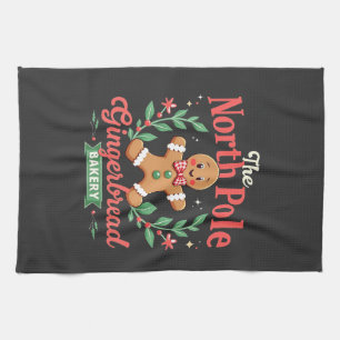The North Pole Gingerbread Bakery Christmas Kitchen Towel