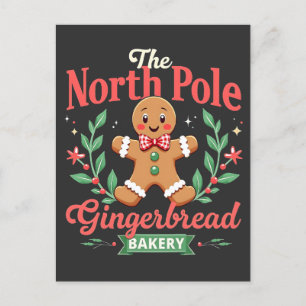 The North Pole Gingerbread Bakery Christmas  Postcard