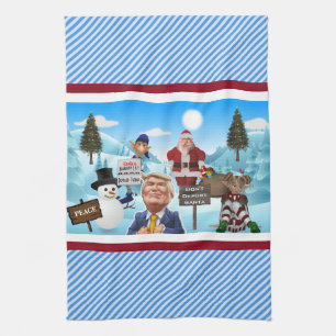 The North Pole Protests Trump Kitchen Kitchen Towel