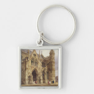 The North-West Porch of Salisbury Cathedral, 1832 Keychain