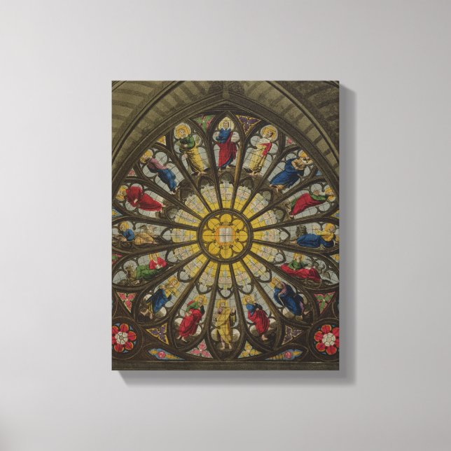 The North Window, plate D from 'Westminster Abbey' Canvas Print (Front)