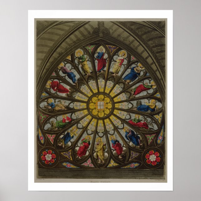 The North Window, plate D from 'Westminster Abbey' Poster (Front)