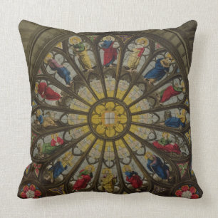 The North Window, plate D from 'Westminster Abbey' Throw Pillow