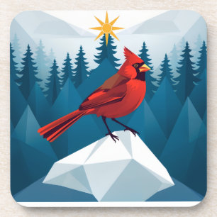 The northern cardinal Christmas special Coaster