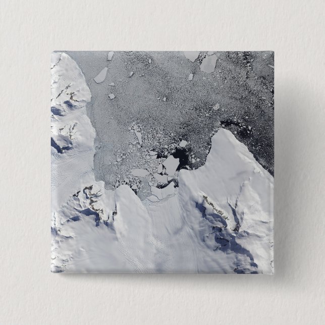 The northern tip of Alexander Island 2 Inch Square Button (Front)
