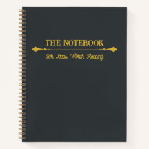 The Notebook | Journal en Charbon Minimaliste Doré