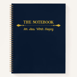 The Notebook   Minimalist Navy Blue Gold Journal