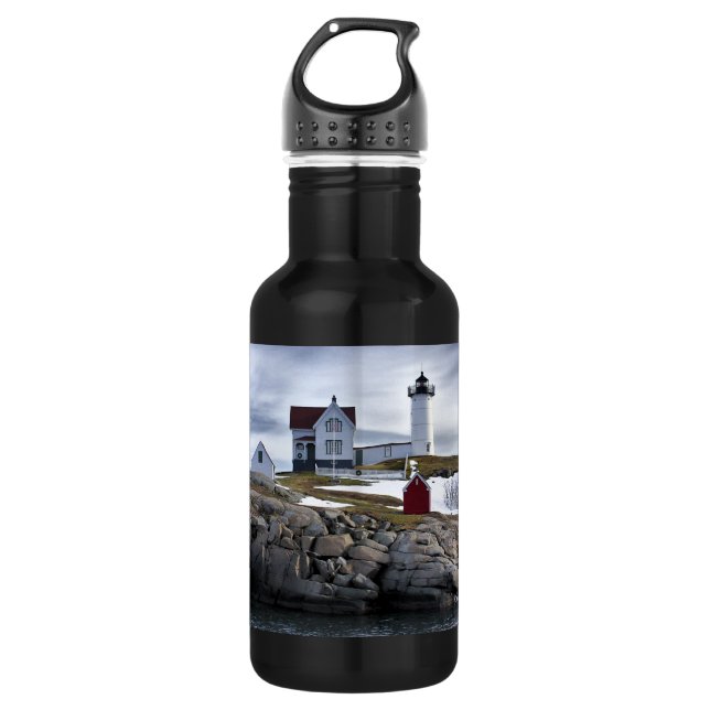 The "Nubble" Cape Neddick lighthouse York, Maine 532 Ml Water Bottle (Front)