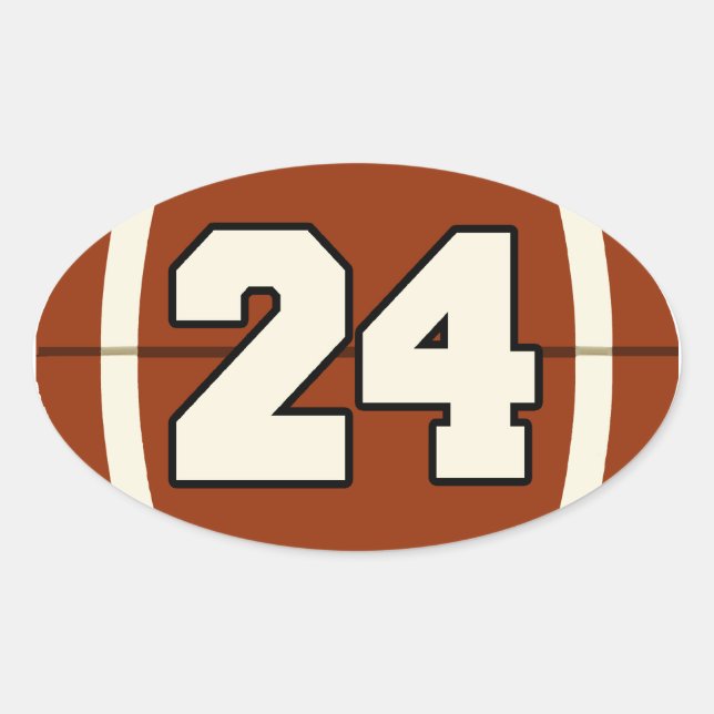 The Number 24 Football Sticker (Front)