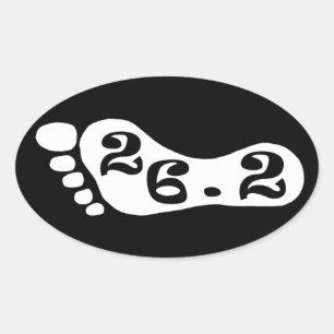 The number 26.2, symbolic of the marathon oval sticker