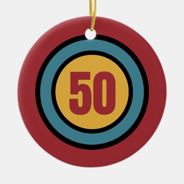 The Number 50 Christmas Tree Decoration (Front)