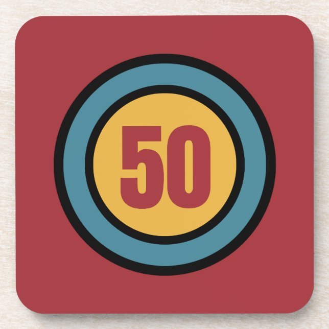 The Number 50 retro Coaster (Front)