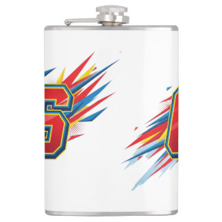 "The Number 6: A Symbol of Harmony and Love" Hip Flask