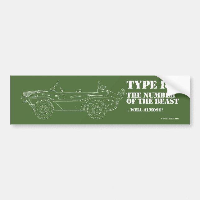 the number of the beast …well almost! bumper sticker (Front)